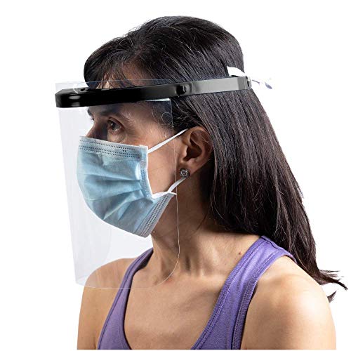 Pantalla protectora facial transparente, visera en forma de mascara para usos sanitarios gafas protectoras para evitar contaminación de los ojos a partir de salpicaduras Hombre/Mujer