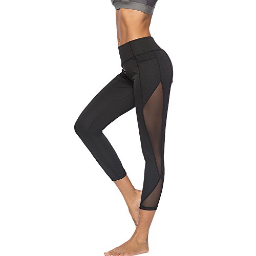 Pantalon Mujer Lanskirt Leggins Mujeres Fitness Push Up Cintura Alta Polainas de Color Liso Pantalones de Yoga de Cadera Leggings Sexy para Deporte Running