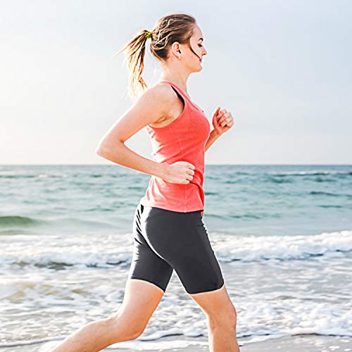 Pantalones cortos de yoga Promover de cintura alta para mujeres con bolsillos no transparentes para entrenamiento - Gris - S