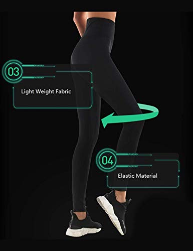 Pantalones de Sudoracion Adelgazantes Mujer NANOTECNOLOGÍA, Leggins Anticeluliticos Fitness Push Up Cintura Alta, Mallas Reductoras, Leggins Termicos de Compresion Sauna Deporte Yoga (M, Black01)