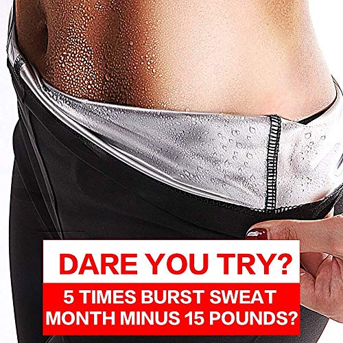 Pantalones para adelgazar,Pantalones Deportivos Mujer, Pantalón de Sudoración Adelgazar, Leggings Push Up, Mallas Termicos de Neopreno, Faja Reductora Adelgazante para Deporte, Yoga, Fitness (XL)