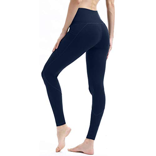 Pantalones pirata de correr para mujer con efecto de compresión y función de secado rápido Mallas Fitness de Mujer, Pantalón de Mujer Leggings Opaca Deportivo con Bolsillos para Yoga Correr Gimnasio