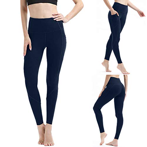 Pantalones pirata de correr para mujer con efecto de compresión y función de secado rápido Mallas Fitness de Mujer, Pantalón de Mujer Leggings Opaca Deportivo con Bolsillos para Yoga Correr Gimnasio