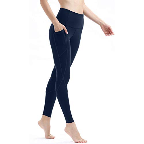 Pantalones pirata de correr para mujer con efecto de compresión y función de secado rápido Mallas Fitness de Mujer, Pantalón de Mujer Leggings Opaca Deportivo con Bolsillos para Yoga Correr Gimnasio