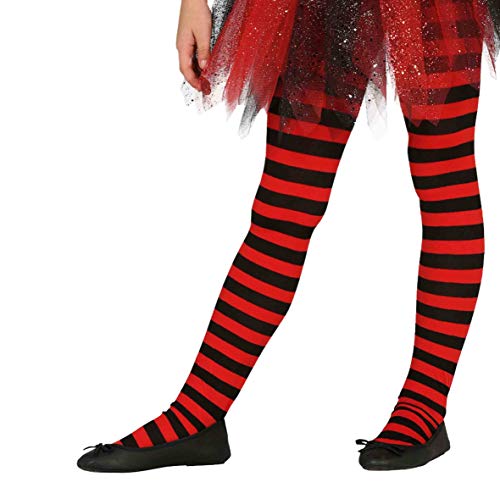 Panty Rayas Negras Rojas infantil