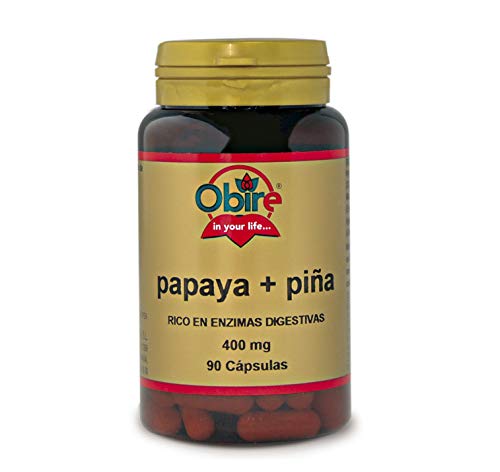 Papaya + piña 400 mg. 90 cápsulas