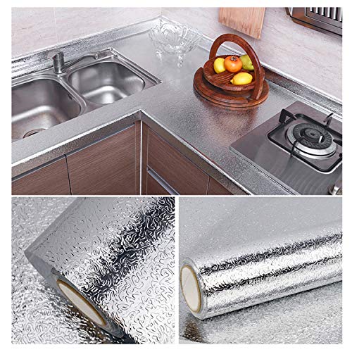 Papel de aluminio, papel tapiz autoadhesivo para darle a tu cocina un pequeño cambio de imagen