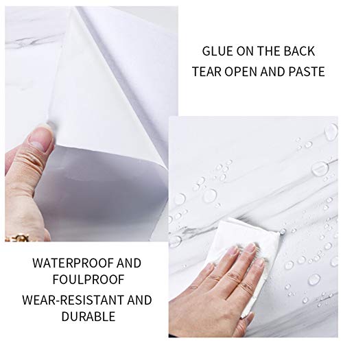 Papel de Contacto 60x500cm Vinilos Papel Adhesivo de Mármol Vinilos para Muebles Impermeable y a Prueba de Polvo, para Cocina, Encimera, Pared, Armario, Baño