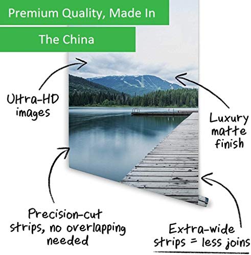 Papel Pintado Fotográfico 3D - Paisaje moderno Nubes Bosque Montañas Aves - No-trenzado papel pintado Salón Dormitorio Decoración murales decoración de paredes moderna 300 x 210 cm