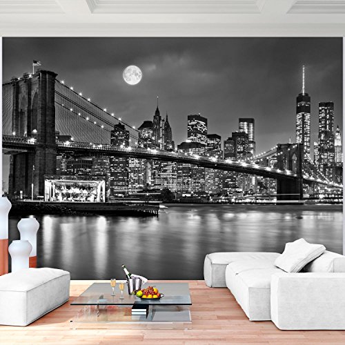 Papel Pintado Fotográfico New York 352 x 250 cm Tipo Fleece no-trenzado Salón Dormitorio Despacho Pasillo Decoración murales decoración de paredes moderna - 100% FABRICADO EN ALEMANIA - 9101011b