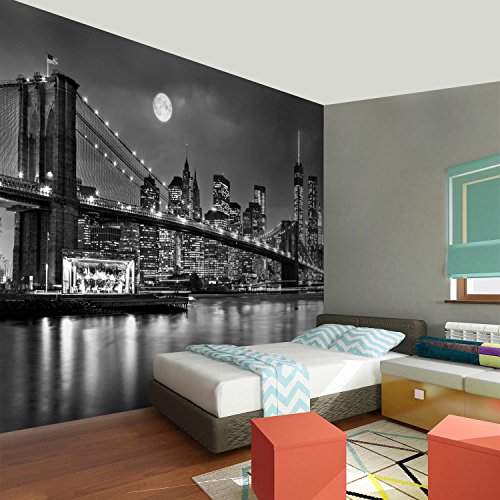 Papel Pintado Fotográfico New York 352 x 250 cm Tipo Fleece no-trenzado Salón Dormitorio Despacho Pasillo Decoración murales decoración de paredes moderna - 100% FABRICADO EN ALEMANIA - 9101011b