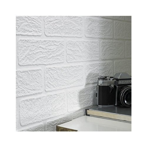 Papel pintado Superfresco con efecto ladrillo blanco