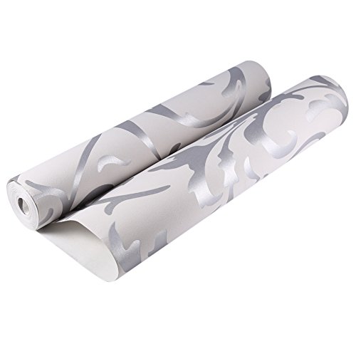 Papel pintado vertical, papel pintado no tejido, relieve 3D para la casa, papel pintado, estilo barroco, 0,53 m x 10 m