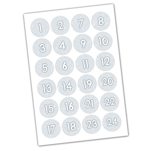 Papierdrachen 24 cajitas de Calendario de Adviento- Motivo Pueblo navideño con Renos/muñecos de Nieve. - para Rellenar - Navidad 2018