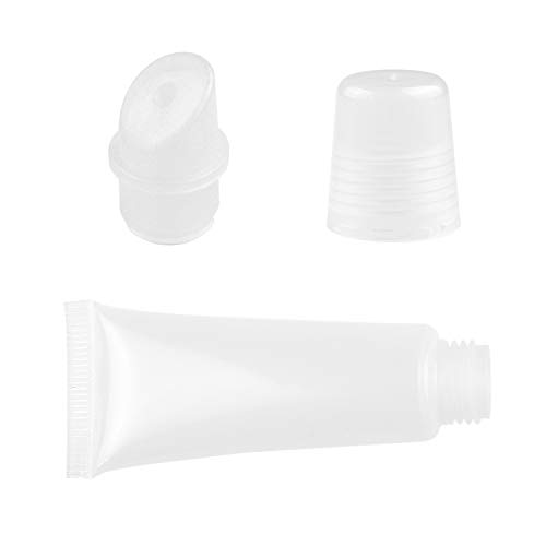 Paquete de 15 Tubos Vacíos y Transparentes de 8ml para Brillo de Labios Kare & Kind - Contenedores Rellenables para Cosméticos, Maquillaje, Brillo de Labios, Bálsamo Labial y Accesorios