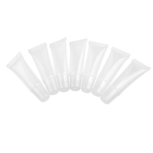Paquete de 15 Tubos Vacíos y Transparentes de 8ml para Brillo de Labios Kare & Kind - Contenedores Rellenables para Cosméticos, Maquillaje, Brillo de Labios, Bálsamo Labial y Accesorios
