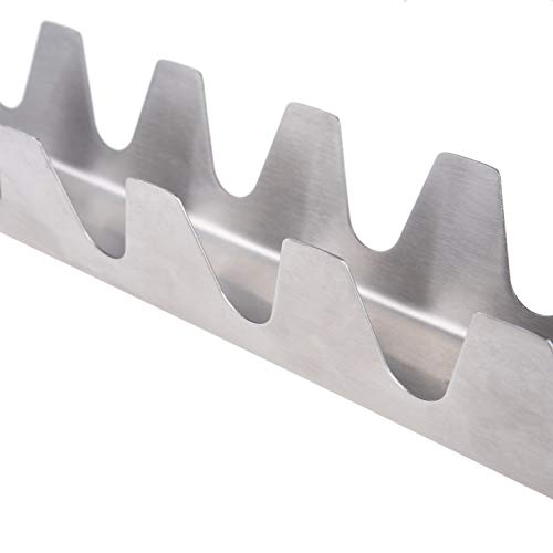 Paquete de 2 Soportes para Tacos de Acero Inoxidable Kare & Kind – Cada Rejilla Soporta hasta 6 Tacos Cada Uno – Seguro para el Horno, Parrilla y Lavavajillas – Tacos Suaves, Tortillas, Burritos