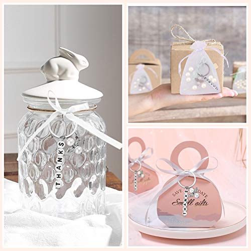 Paquete de 20 regalos para invitados de boda, diseño de Angle Danke Style, llavero con cordón, bolsa para dulces, regalo de boda para invitados, decoración rústica de boda, fiesta,regalo de veneno