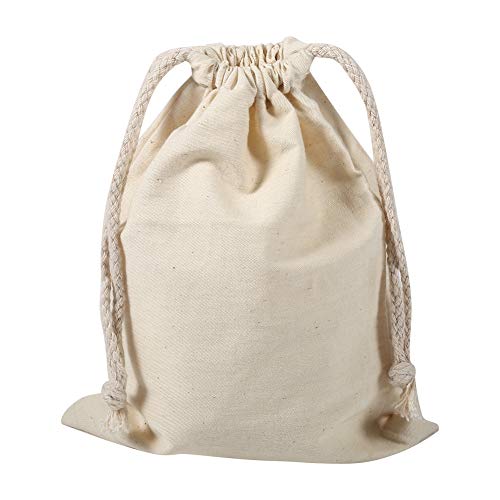 Paquete de 6 Bolsas de Cordón de Algodón, Bolsa de Tela para Saco de lavandería con cordón de algodón para el hogar, para Uso doméstico de Viaje(15 * 20cm)