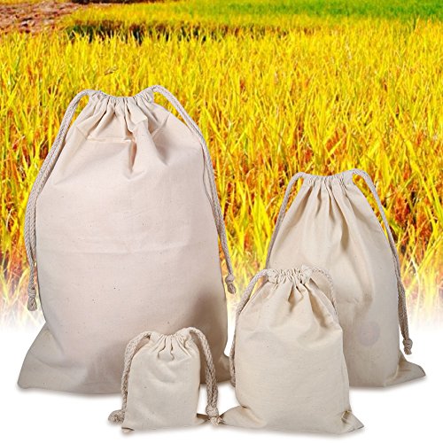 Paquete de 6 Bolsas de Cordón de Algodón, Bolsa de Tela para Saco de lavandería con cordón de algodón para el hogar, para Uso doméstico de Viaje(15 * 20cm)
