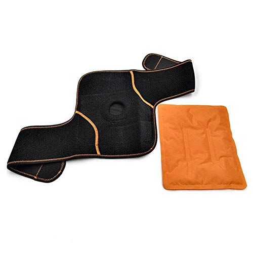 Paquete de frío de gel de hielo para rodilla para rodilla reutilizable con correa - Perfecto para cirugía de reemplazo, hinchazón, alivio del dolor articular, artritis y más - 7"x 8,5"