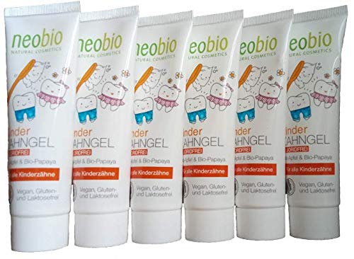 Paquete promocional! Pasta dentífrica infantil sin flúor Neobio 50 Ml (403706737315736) lote de 6