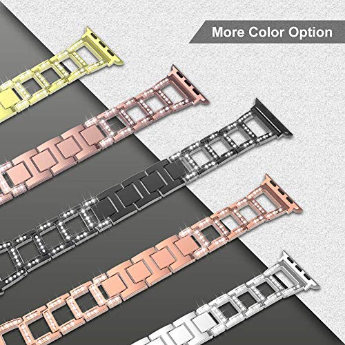 para Correa Apple Watch 38mm 40mm para Mujer, Bandas para Iwatch Ajustables y Modernas de ITSHINY, Accesorios de Repuesto de Pulsera metálicas Deportivas para Iwatch Series 4 3 2 1 (38mm / 40mm Rosa)