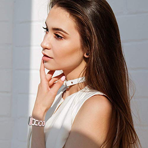 para Correa Apple Watch 38mm 40mm para Mujer, Bandas para Iwatch Ajustables y Modernas de ITSHINY, Accesorios de Repuesto de Pulsera metálicas Deportivas para Iwatch Series 4 3 2 1 (38mm / 40mm Rosa)