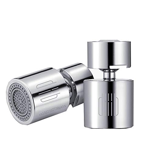 para Mijia Golpecito del Grifo del Aireador,360° Aireador Desmontable para Grifos de Cocina,Exterior Macho de 22 mm y Rosca Interior Hembra de 24 mm Girar,con Junta 2 Tipos de Tipos de Chorro(2 pcs)