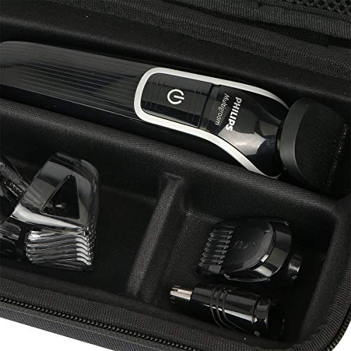 Para Philips QG3320/15,QG3380/16 - Set de arreglo personal resistente al agua Recortador de barba Duro Viaje Estuche Bolso Funda by Khanka