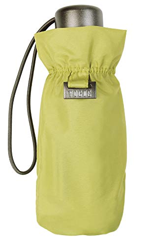 Paraguas Vogue micromini. Sólo Pesa 180 Gramos. Medida Cerrado 17 cm. Bonito y práctico. Protección Solar +50, antiviento y Acabado Teflón (Verde Claro)