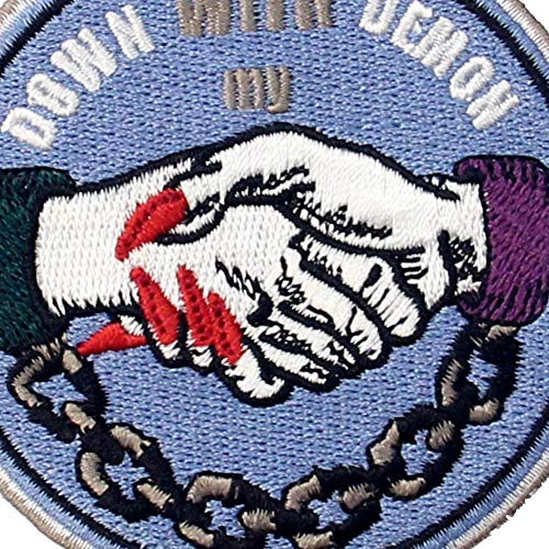 Parche termoadhesivo para la ropa, diseño de Abajo con mi demonio