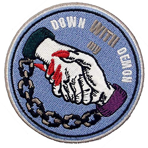 Parche termoadhesivo para la ropa, diseño de Abajo con mi demonio