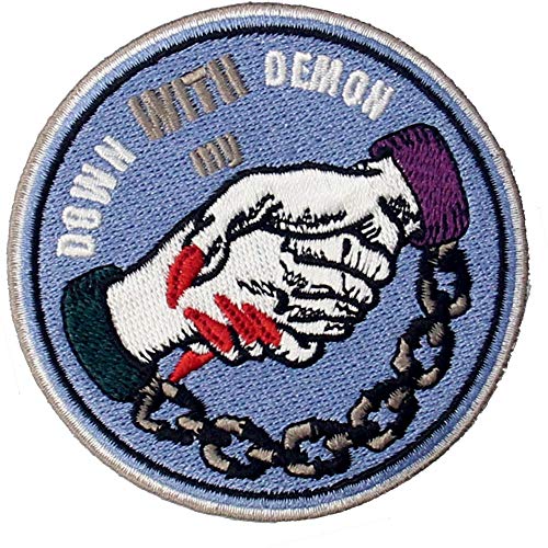 Parche termoadhesivo para la ropa, diseño de Abajo con mi demonio