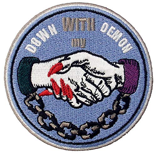 Parche termoadhesivo para la ropa, diseño de Abajo con mi demonio