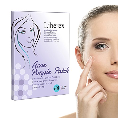 Parches Acne - Liberex 60pcs Parches Granos, Acné Hidrocoloide para Tratamiento de Espinilla, Φ12mm