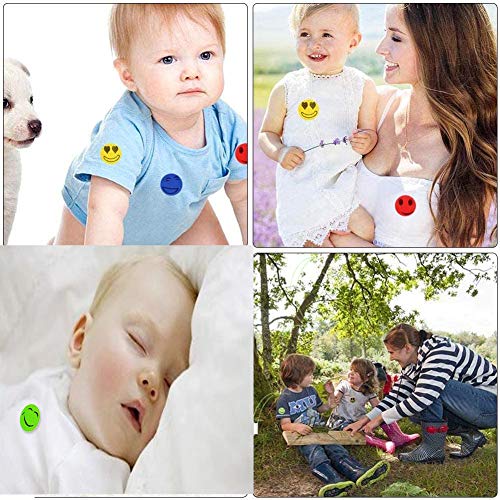 Parches antimosquitos ,completamente naturales, Pegatinas repelentes de Mosquitos Smiley Natural Repelente de Insectos Pegatinas para Uso Interior y Exterior para niños Adultos （120 tabletas）