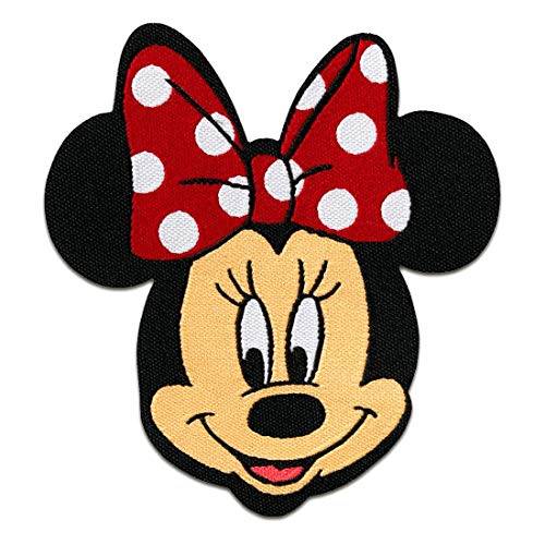 Parches - Minnie Mouse Disney cómico niños - rojo - 6,5x7,5cm - termoadhesivos bordados aplique para ropa