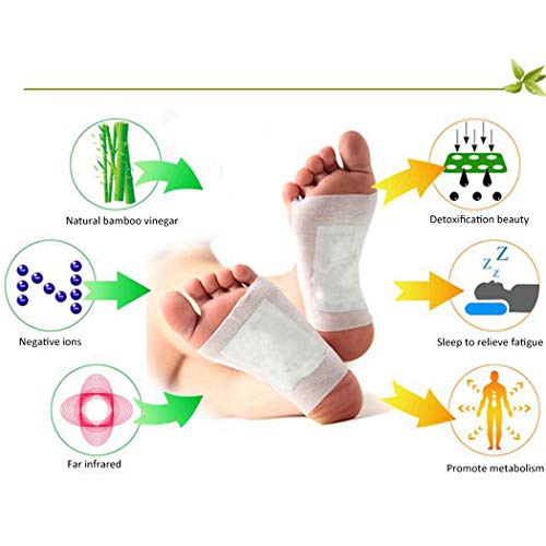 Parches Para Los Pies, JUSTDOLIFE Parches de Desintoxicación, 150 PCS Almohadillas Para Los Pies Parches Para Aliviar El Estrés Para Aliviar El Estrés Mejorar El Sueño Para Hombres y Mujeres