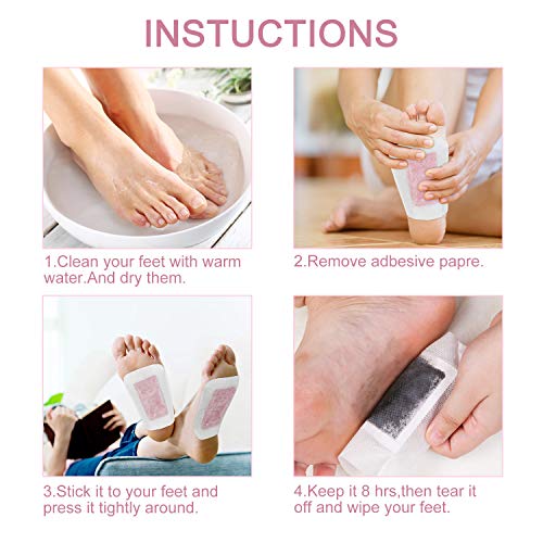 Parches para los Pies, Kapmore 20 PCS Parches Detox para Pies Parches Desintoxicantes Parches Desintoxicación Eliminar Toxinas del Cuerpo, Cuidado de la Salud (20PCS)