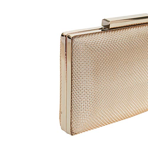 Parfois - Clutch - Caja Metálica - Mujeres - Tallas M - Dorado
