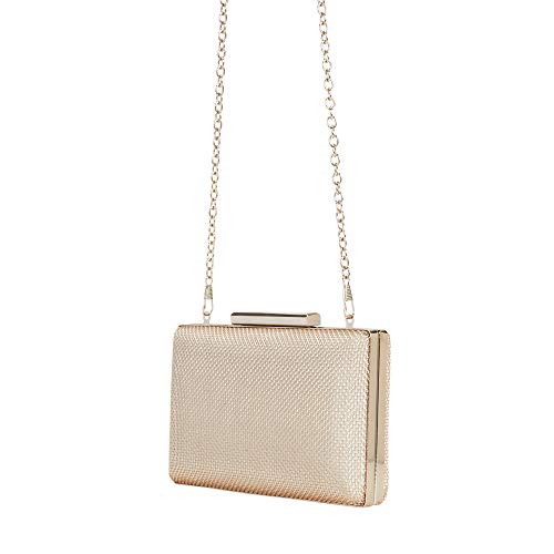 Parfois - Clutch - Caja Metálica - Mujeres - Tallas M - Dorado