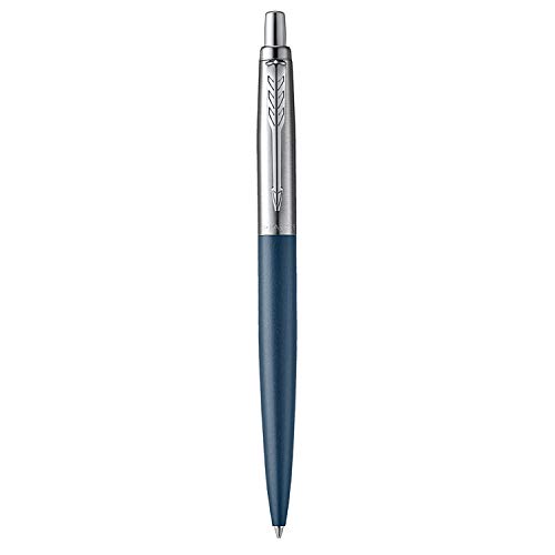 Parker - Bolígrafo Jotter XL, adorno cromado, punta mediana, tinta azul, en estuche de regalo, color azul mate Primrose