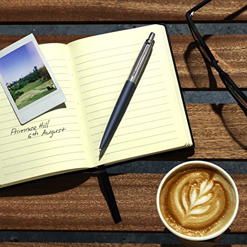 Parker - Bolígrafo Jotter XL, adorno cromado, punta mediana, tinta azul, en estuche de regalo, color azul mate Primrose