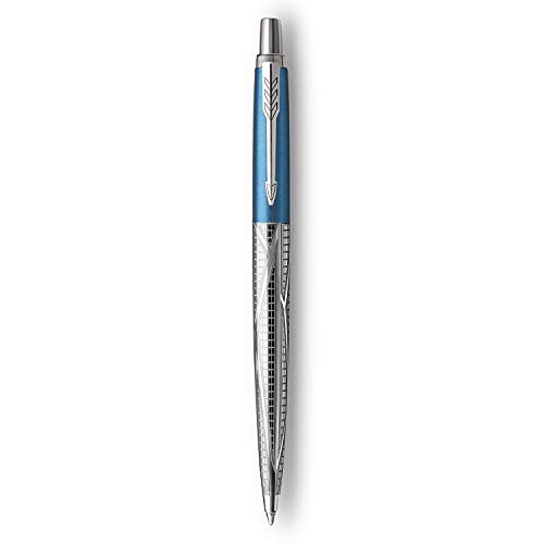 Parker Jotter - Bolígrafo, edición especial, azul Sky Blue Modern, punta mediana (0,7 mm), caja de regalo (2025828), tinta azul