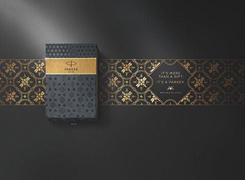 PARKER Jotter estuche con pluma estilográfica y bolígrafo de la colección British, acero inoxidable con adornos cromados (1978324)