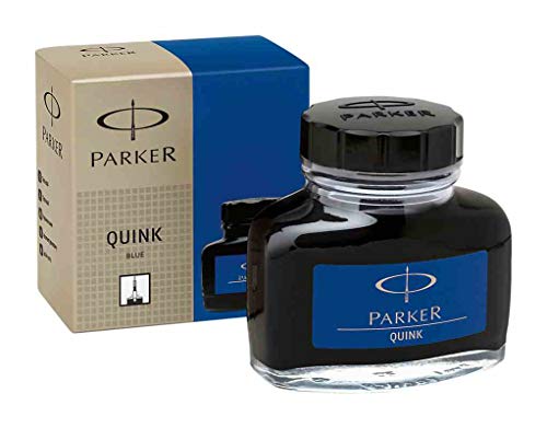 Parker tintero de tinta líquida Quink para plumas estilográficas, 57 ml, en caja, color azul
