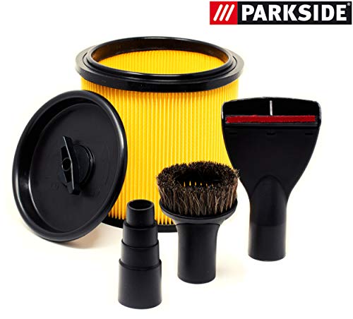 Parkside pnts 1500 A1 B2 B3 C4 – Filtro plegado Tapa Reductor pieza alfombra Boquilla ventosa Boquilla de aspirador Brocha set filtro Parkside NTS 1500 A1 1500b2 1500b3 1500 C4