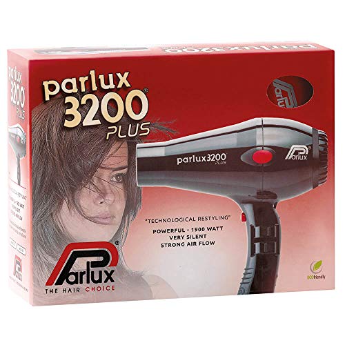 Parlux 3200 Plus - Secador de pelo, 1900 W, negro