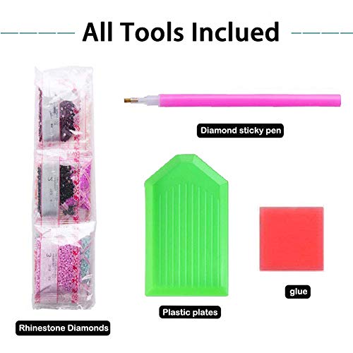 ParNarZar DIY 5D Diamond Painting – Juego de autobuses de Playa y Tablas de Surf – 5D Diamant Painting Set Grande 35 x 45 cm